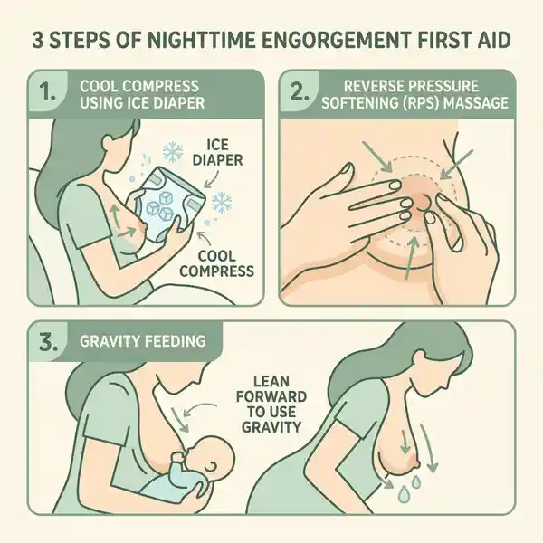 3 bước sơ cứu tắc sữa đêm muộn tại nhà